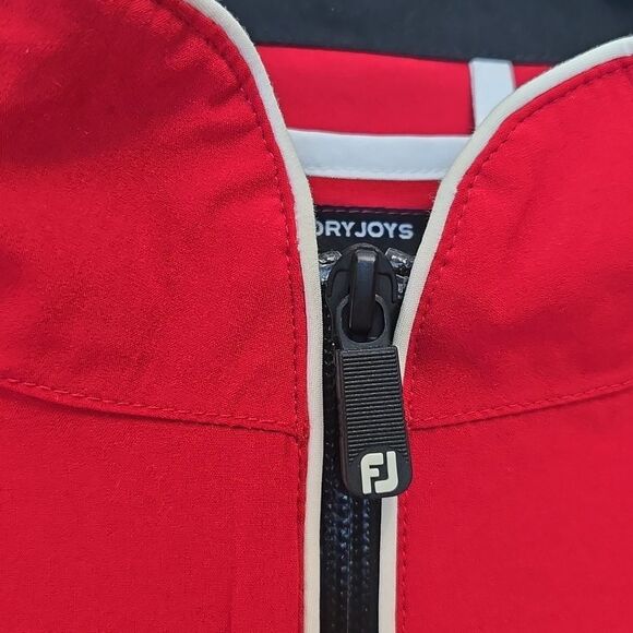 Footjoy FJ Dryjoys Golf 1/4 Zip Pullover Wind Jacket Mens L Short Sleeve - Picture 8 of 16
